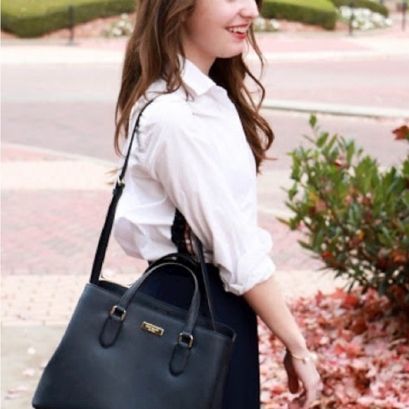 Kate Spade Laurel Way Evangelie Oceano Blue Bag & Laurel Way Stacy Large Wallet - Picture 16 of 16